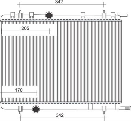 MAGNETI MARELLI radiatorius, variklio aušinimas 350213884000